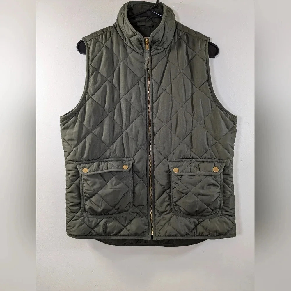 Altar'd State women's puffer vest, olive green, JKX1040-F16 , size L